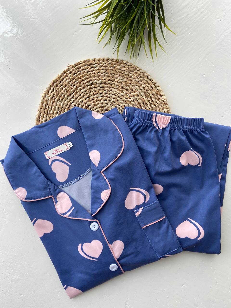 (premium) Pyjamas Long Sleeve Blue Double Lovey – Comfy Nightwear