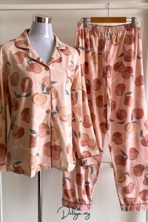 Pyjamas Long Sleeve Peach Apple (G16)