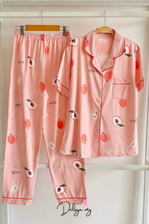 Pyjamas Short Sleeve Peach Fruit (H9)