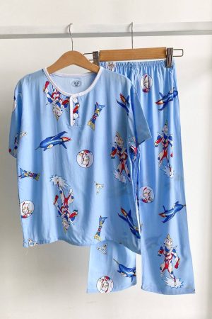 Short Sleeve Kids Pyjamas Ultraman