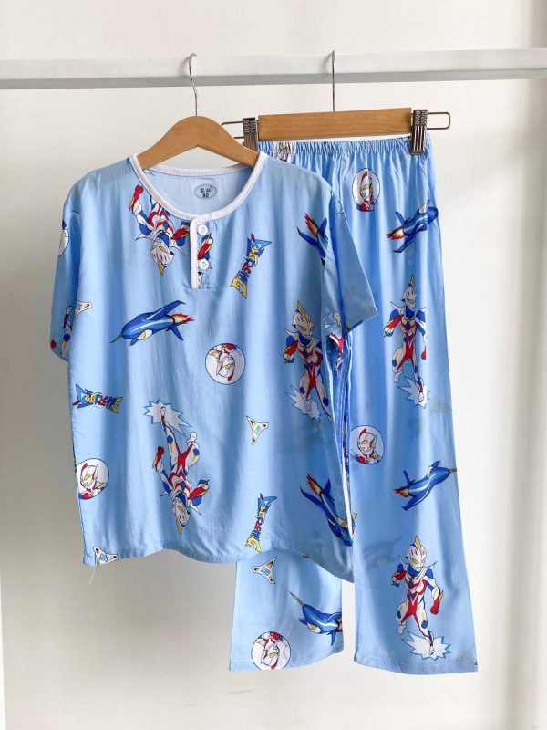 Short Sleeve Kids Pyjamas Ultraman