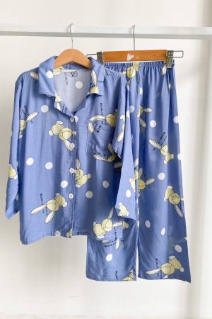Short Sleeve Kids Pyjamas Cute Rabbit