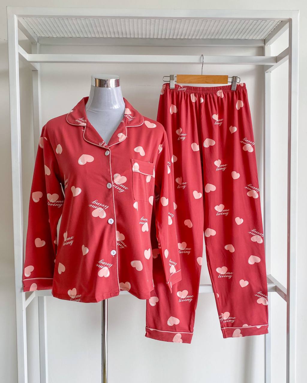 pyjamas-long-sleeve-maroon-lovey-comfy-nightwear