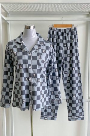 Pyjamas Long Sleeve Checkerboard Rabbit